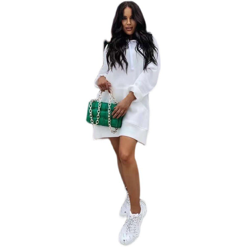 New Long Sleeve Solid Pocket Sweater